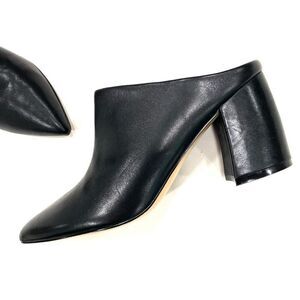 Marc Fisher Black Leather Clogs